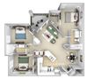 Lantern Woods - C1 - The Chesapeake - 3 bedroom - 2 bath - 3D floor plan Lantern Woods - C1 - The Chesapeake - 3 bedroom - 2 bath - 3D floor plan